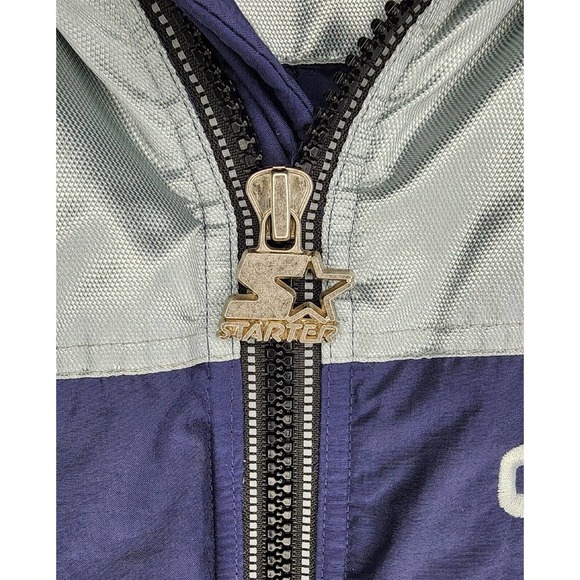 Starter Pro Line NFL Dallas Cowboys Puffer Nylon Coat 90s Shiny Men's La… - Picture 7 of 12